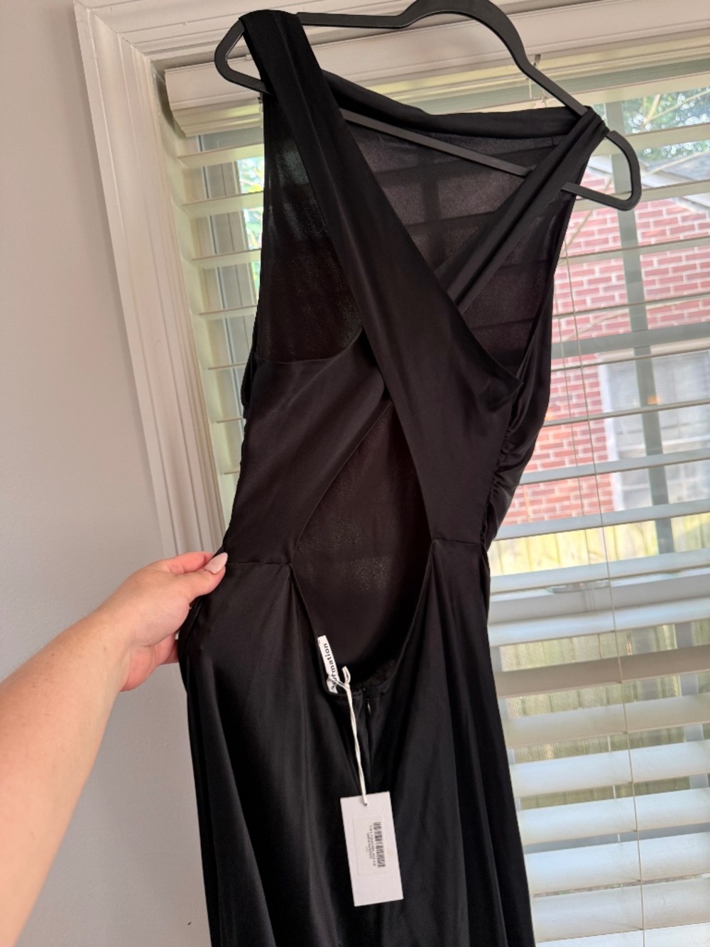 Reformation Casette Silk Dress - Black; Size 12